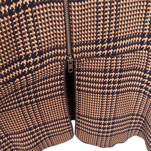 Cabi 3902 Flounce Hem Plaid Longline Full-Zip Jacket 2 Way Zipper Women’s Size S - Picture 9 of 15